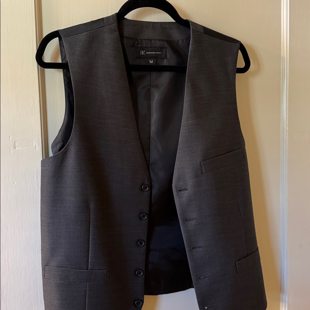 INC International Concepts Charcoal Vest